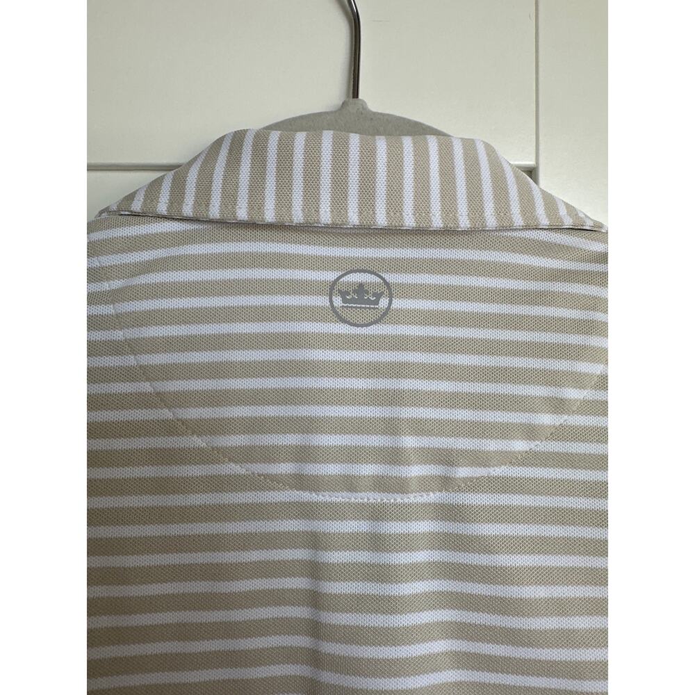 Peter Millar Ladies Sport Mesh Button-Up Sleeveless Striped Polo NWT, Size XS - Picture 4 of 6